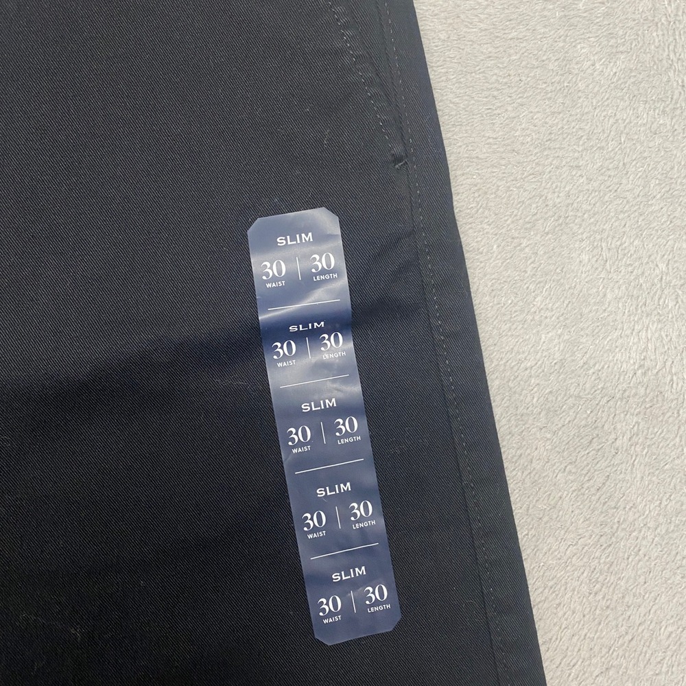 J Crew Pants Mens Black Size 30x30 Flex Chino Straight Fit Cotton Blend H3167 - Picture 3 of 8